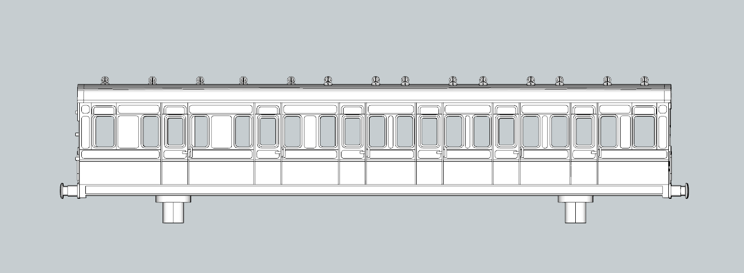 (image for) LSWR Emigrant 6 cmpt Corridor Compo - d275